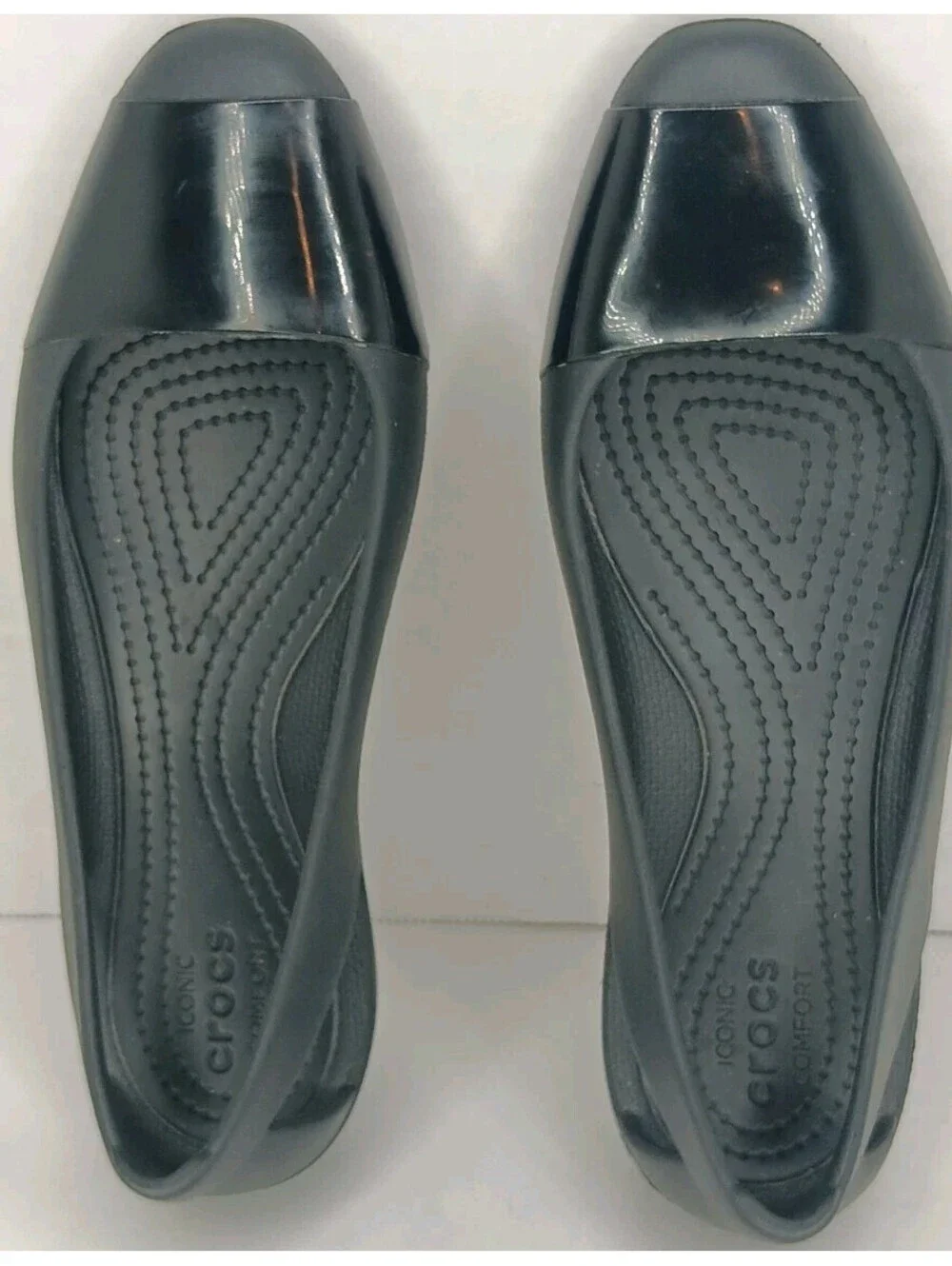 Crocs Sienna Womens Size 5 Iconic Comfort Ballet Flats Slip On Shoes Black
